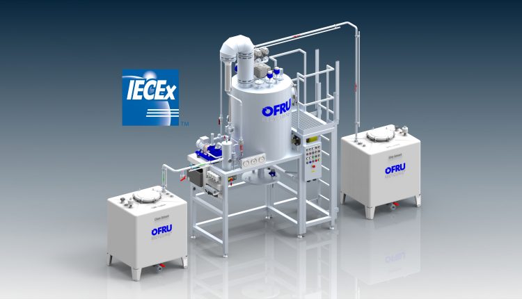 OFRU Solvent Recycling Systems are Awarded IECEx Certification.